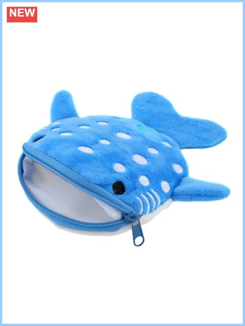 Plush Shark Coin Purse Zipper Kawaii Wallet Small Change Pouch